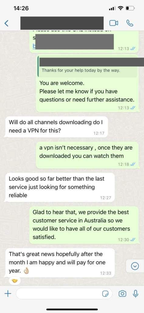 Bestätigung der Abonnementverlängerung via WhatsApp 3